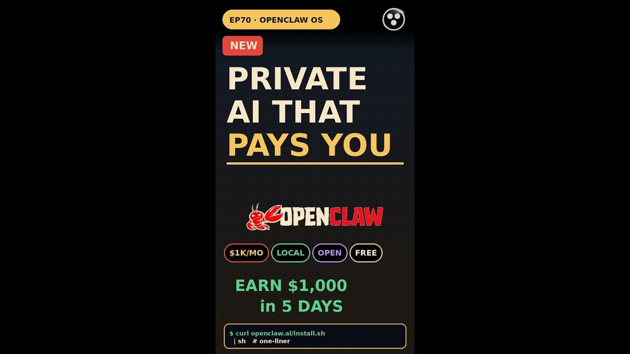 Build a Private AI That Pays You $1K/MO (OpenClaw OS) #Shorts