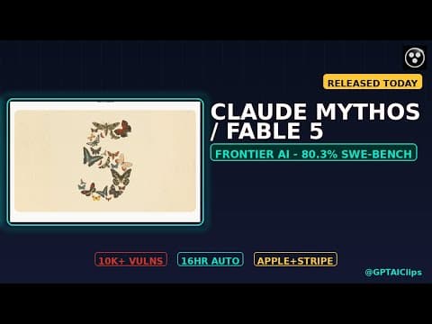 EP82: Claude Mythos / Fable 5 RELEASED — Anthropic’s New Frontier AI (Deep Dive, 80% SWE-Bench)