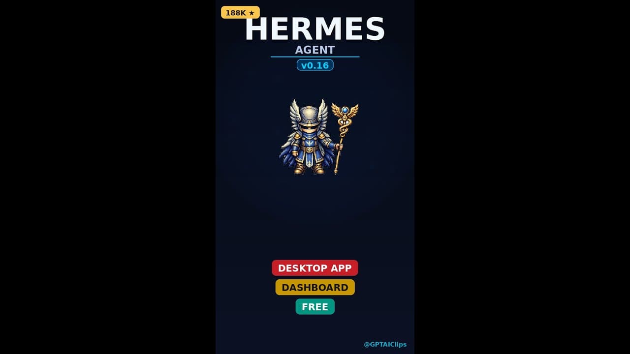 Hermes Agent v0.16.0 Just Dropped — Native Desktop App + Web Dashboard (188K Stars, Free)