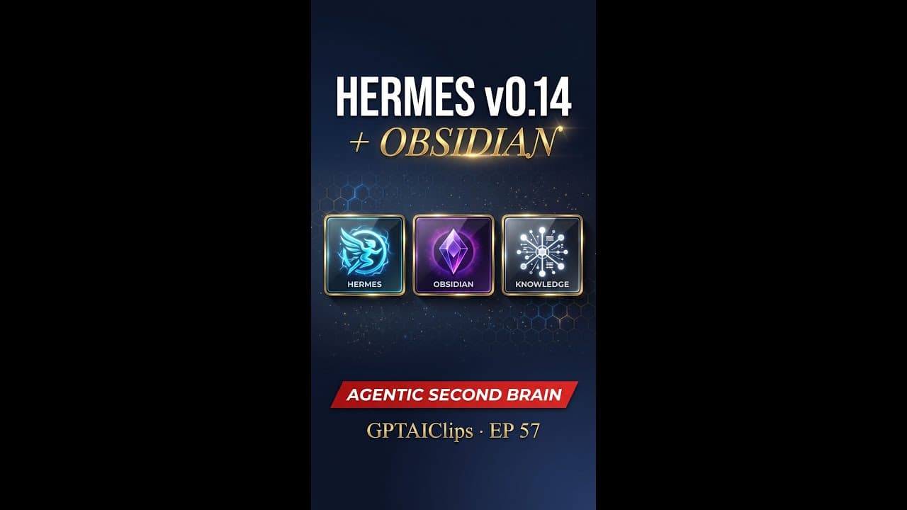 Hermes v0.14 + Obsidian = The Agentic Second Brain (5-Min Setup) #Shorts