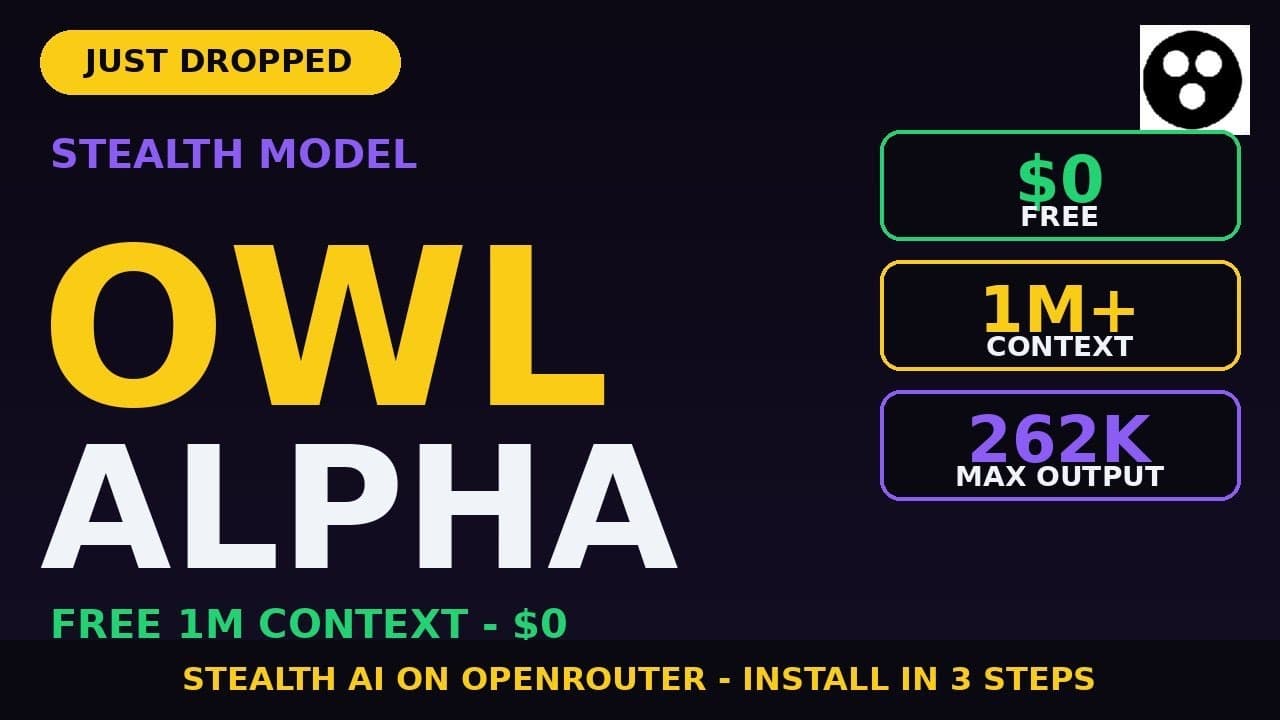 Owl Alpha: FREE Stealth AI on OpenRouter (1M Context, $0) #Shorts