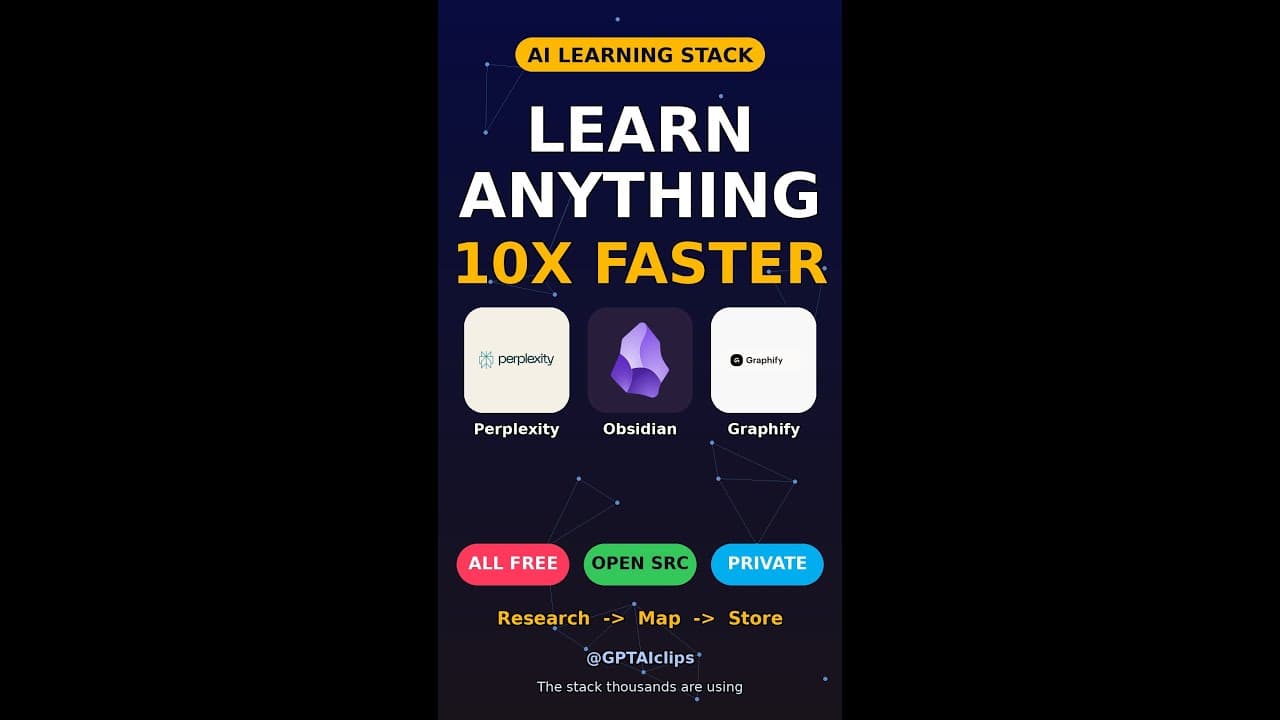 Learn ANYTHING 10x Faster (Perplexity + Graphify + Obsidian Stack) #shorts