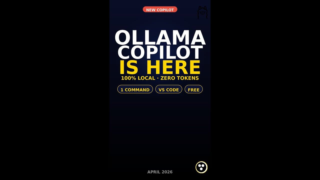 Ollama Copilot Is Here: Run VS Code Copilot 100% Local (Free) #shorts