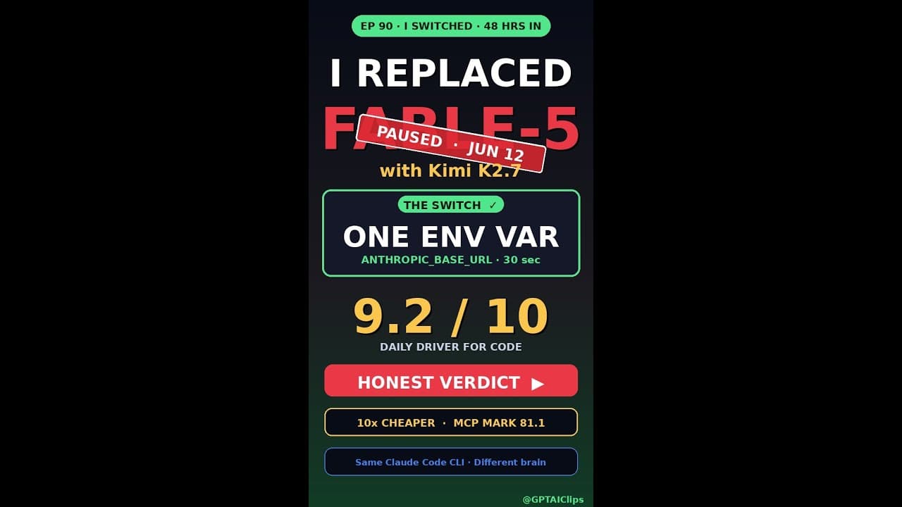 I Replaced Fable-5 With Kimi K2.7 (Here’s What Happened) #Shorts
