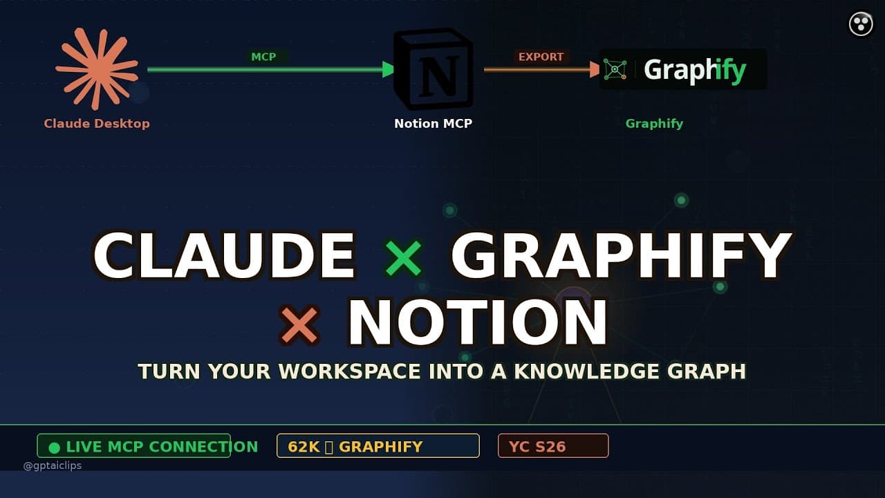 Connect Claude Desktop to Graphify: Live Notion Knowledge Graphs in Minutes (MCP Tutorial)