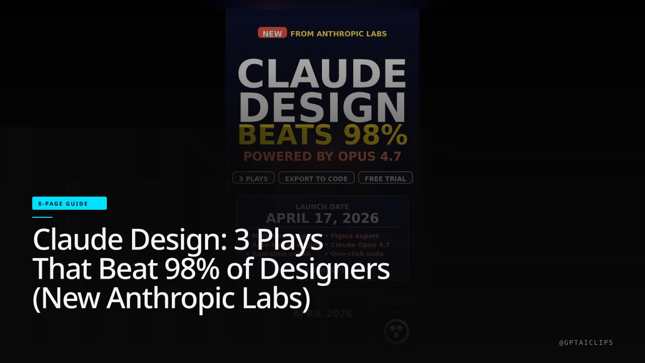 Claude Design: 3 Plays That Beat 98% of Designers (New Anthropic Labs) #shorts