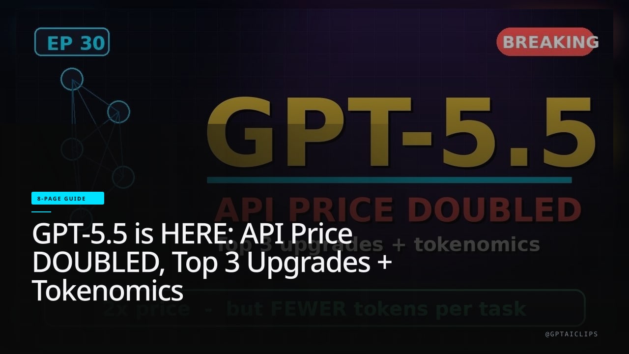GPT-5.5 is HERE: API Price DOUBLED, Top 3 Upgrades + Tokenomics #Shorts
